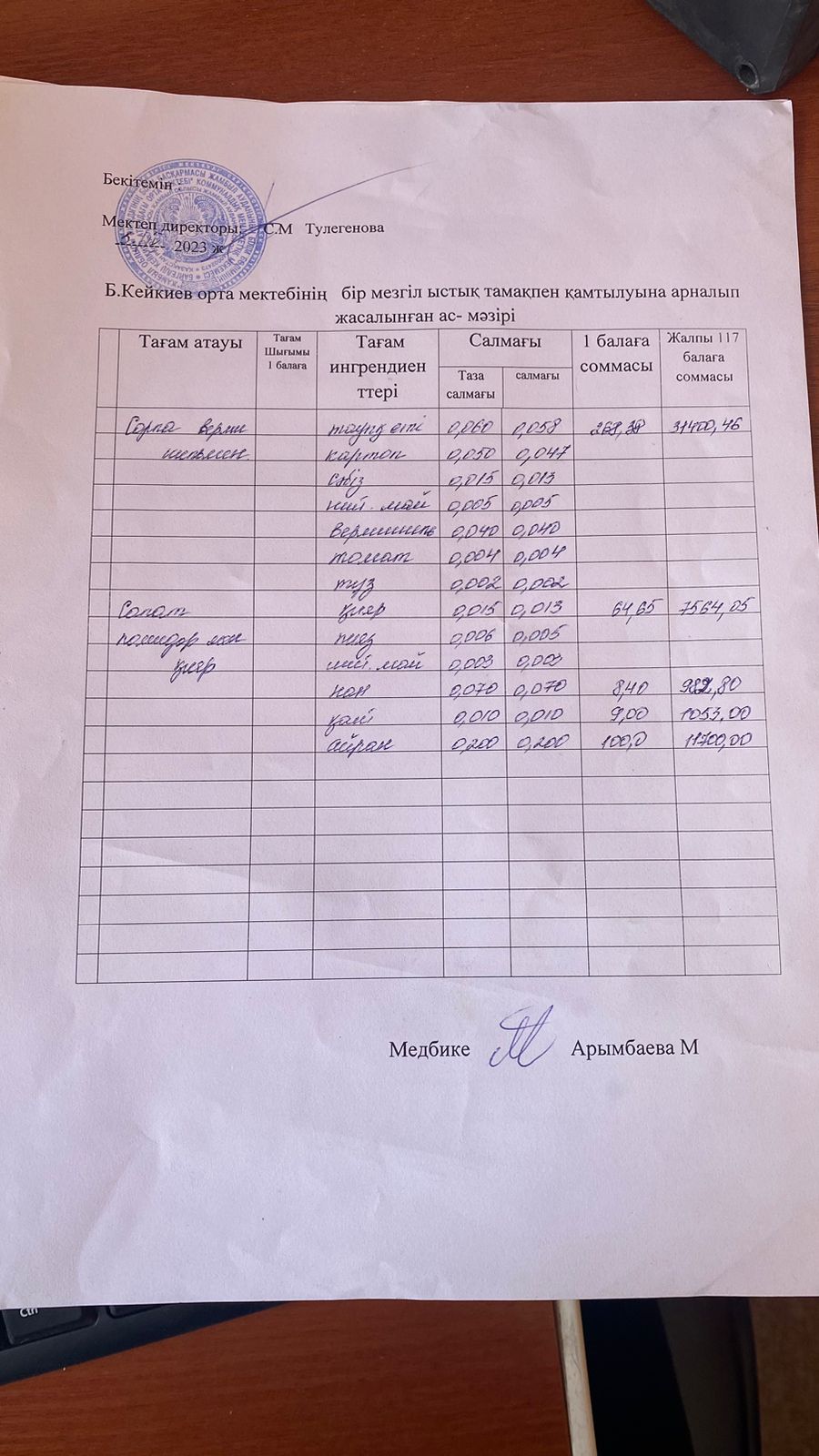 Мектеп асханасы